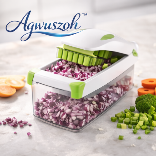 Aqwuszoh™ Vegetable Chopper – Multifunction Manual Food Chopper & Dicer